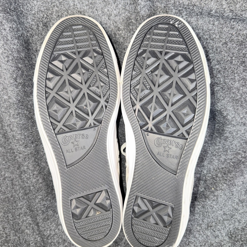 Converse Chuck Taylor All Star White Leather Leopard Print Sneakers Womens 10 - Picture 9 of 13